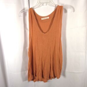 We the Free Orange Scoop Neck Tank Top Womens Small Shirt